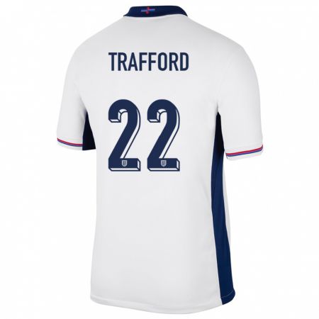 Kandiny Lapset Englanti James Trafford #22 Valkoinen Kotipaita 24-26 Lyhythihainen Paita T-Paita
