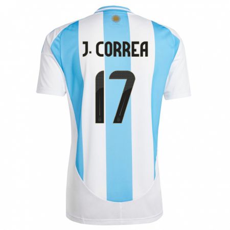 Kandiny Lapset Argentiina Joaquin Correa #17 Valkoinen Sininen Kotipaita 24-26 Lyhythihainen Paita T-Paita