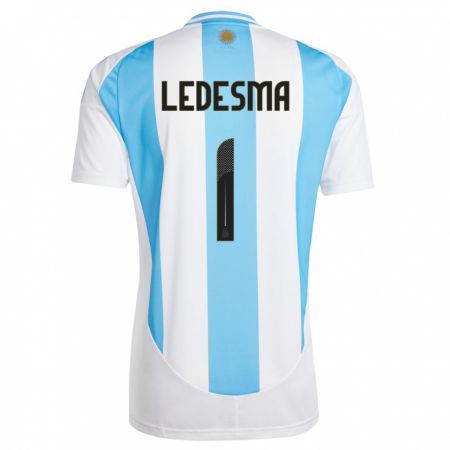 Kandiny Lapset Argentiina Jeremias Ledesma #1 Valkoinen Sininen Kotipaita 24-26 Lyhythihainen Paita T-Paita