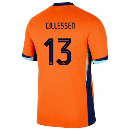 Kandiny Lapset Alankomaat Jasper Cillessen #13 Oranssi Kotipaita 24-26 Lyhythihainen Paita T-Paita