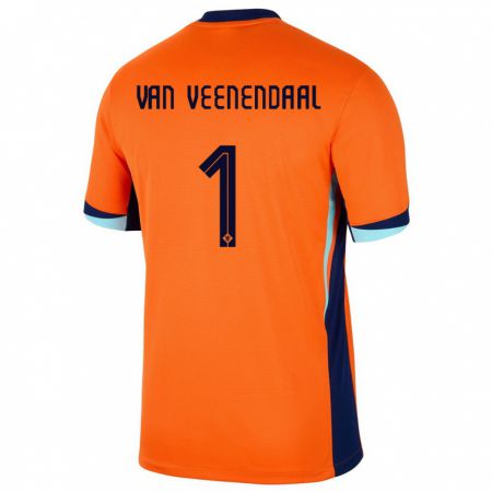Kandiny Lapset Alankomaat Sari Van Veenendaal #1 Oranssi Kotipaita 24-26 Lyhythihainen Paita T-Paita