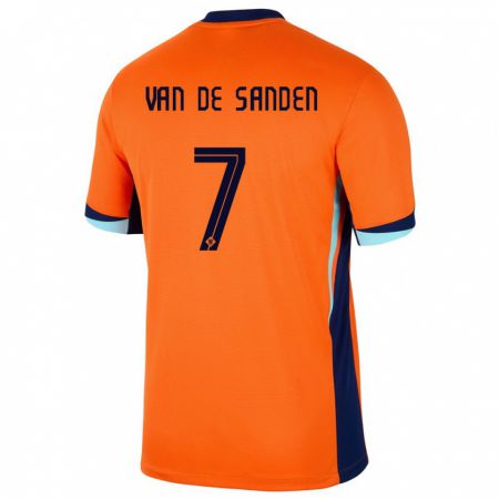Kandiny Lapset Alankomaat Shanice Van De Sanden #7 Oranssi Kotipaita 24-26 Lyhythihainen Paita T-Paita