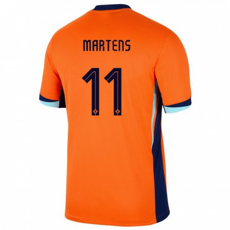 Kandiny Lapset Alankomaat Lieke Martens #11 Oranssi Kotipaita 24-26 Lyhythihainen Paita T-Paita
