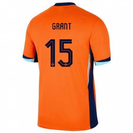 Kandiny Lapset Alankomaat Chasity Grant #15 Oranssi Kotipaita 24-26 Lyhythihainen Paita T-Paita