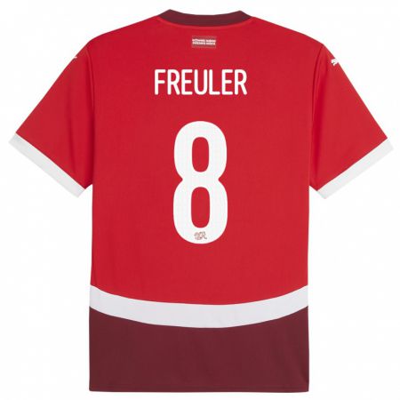 Kandiny Lapset Sveitsi Remo Freuler #8 Punainen Kotipaita 24-26 Lyhythihainen Paita T-Paita