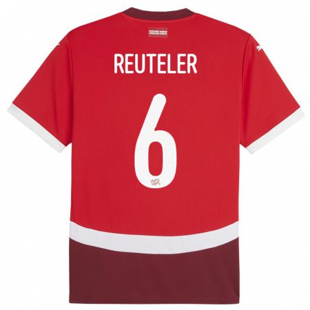 Kandiny Lapset Sveitsi Geraldine Reuteler #6 Punainen Kotipaita 24-26 Lyhythihainen Paita T-Paita