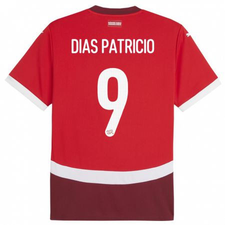 Kandiny Lapset Sveitsi Alexandre Dias Patricio #9 Punainen Kotipaita 24-26 Lyhythihainen Paita T-Paita