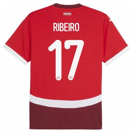 Kandiny Lapset Sveitsi Joel Ribeiro #17 Punainen Kotipaita 24-26 Lyhythihainen Paita T-Paita