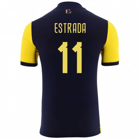 Kandiny Lapset Ecuador Michael Estrada #11 Keltainen Kotipaita 24-26 Lyhythihainen Paita T-Paita