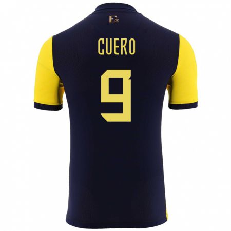 Kandiny Lapset Ecuador Justin Cuero #9 Keltainen Kotipaita 24-26 Lyhythihainen Paita T-Paita