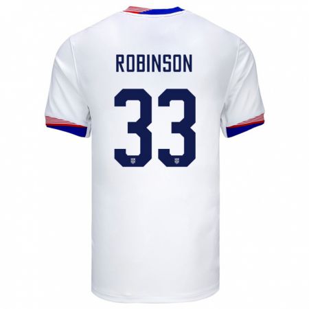 Kandiny Lapset Yhdysvallat Antonee Robinson #33 Valkoinen Kotipaita 24-26 Lyhythihainen Paita T-Paita