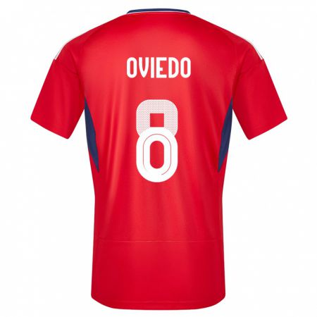 Kandiny Lapset Costa Rica Bryan Oviedo #8 Punainen Kotipaita 24-26 Lyhythihainen Paita T-Paita