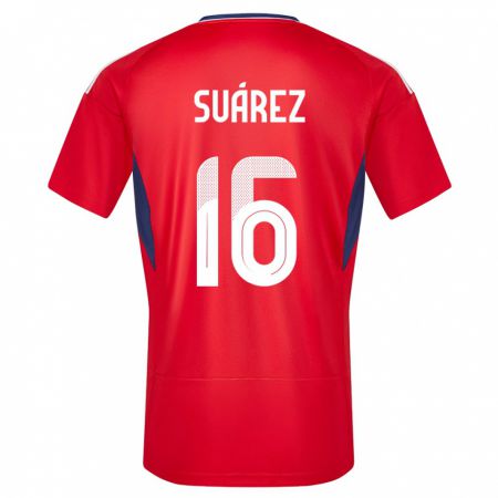 Kandiny Lapset Costa Rica Aaron Suarez #16 Punainen Kotipaita 24-26 Lyhythihainen Paita T-Paita