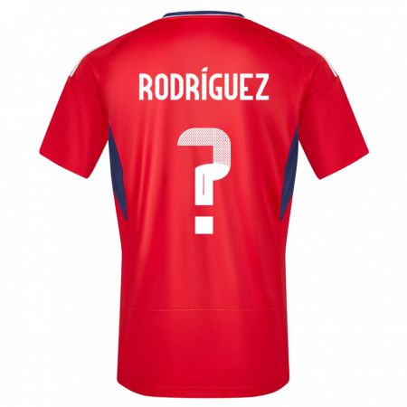 Kandiny Lapset Costa Rica Bradley Rodriguez #0 Punainen Kotipaita 24-26 Lyhythihainen Paita T-Paita