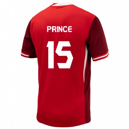 Kandiny Lapset Kanada Nichelle Prince #15 Punainen Kotipaita 24-26 Lyhythihainen Paita T-Paita