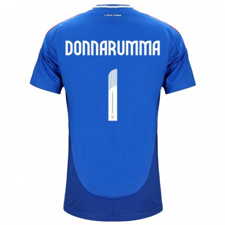 Kandiny Lapset Italia Gianluigi Donnarumma #1 Sininen Kotipaita 24-26 Lyhythihainen Paita T-Paita