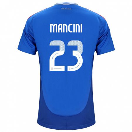 Kandiny Lapset Italia Gianluca Mancini #23 Sininen Kotipaita 24-26 Lyhythihainen Paita T-Paita
