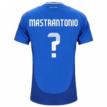 Kandiny Lapset Italia Davide Mastrantonio #0 Sininen Kotipaita 24-26 Lyhythihainen Paita T-Paita