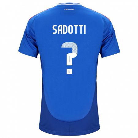 Kandiny Lapset Italia Edoardo Sadotti #0 Sininen Kotipaita 24-26 Lyhythihainen Paita T-Paita