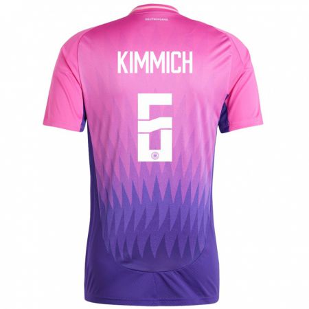 Kandiny Lapset Saksa Joshua Kimmich #6 Vaaleanpunainen Violetti Vieraspaita 24-26 Lyhythihainen Paita T-Paita