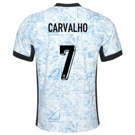 Kandiny Lapset Portugali Fabio Carvalho #7 Kermansininen Vieraspaita 24-26 Lyhythihainen Paita T-Paita
