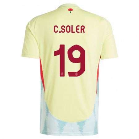 Kandiny Lapset Espanja Carlos Soler #19 Keltainen Vieraspaita 24-26 Lyhythihainen Paita T-Paita