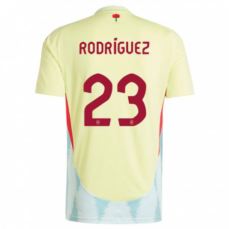 Kandiny Lapset Espanja Misa Rodriguez #23 Keltainen Vieraspaita 24-26 Lyhythihainen Paita T-Paita