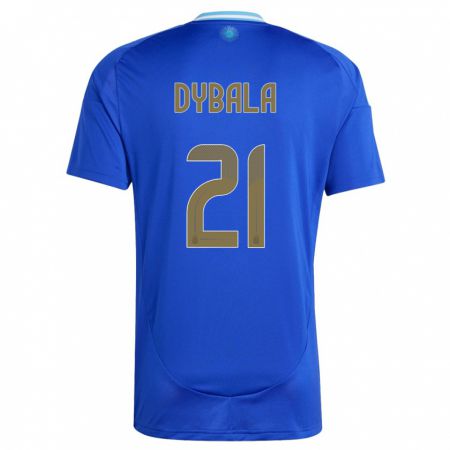 Kandiny Lapset Argentiina Paulo Dybala #21 Sininen Vieraspaita 24-26 Lyhythihainen Paita T-Paita