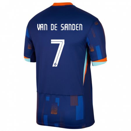 Kandiny Lapset Alankomaat Shanice Van De Sanden #7 Sininen Vieraspaita 24-26 Lyhythihainen Paita T-Paita