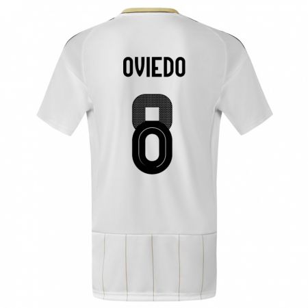 Kandiny Lapset Costa Rica Bryan Oviedo #8 Valkoinen Vieraspaita 24-26 Lyhythihainen Paita T-Paita
