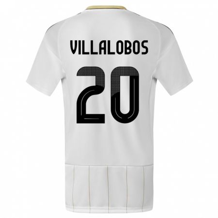 Kandiny Lapset Costa Rica Fabiola Villalobos #20 Valkoinen Vieraspaita 24-26 Lyhythihainen Paita T-Paita