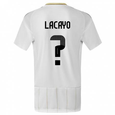 Kandiny Lapset Costa Rica Marcelo Lacayo #0 Valkoinen Vieraspaita 24-26 Lyhythihainen Paita T-Paita