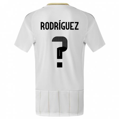 Kandiny Lapset Costa Rica Bradley Rodriguez #0 Valkoinen Vieraspaita 24-26 Lyhythihainen Paita T-Paita