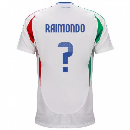 Kandiny Lapset Italia Antonio Raimondo #0 Valkoinen Vieraspaita 24-26 Lyhythihainen Paita T-Paita