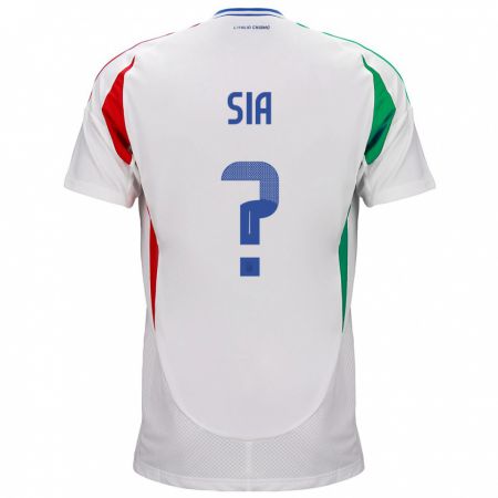 Kandiny Lapset Italia Diego Sia #0 Valkoinen Vieraspaita 24-26 Lyhythihainen Paita T-Paita