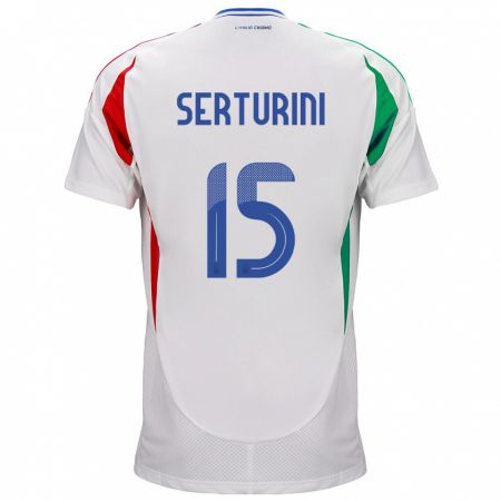 Kandiny Lapset Italia Annamaria Serturini #15 Valkoinen Vieraspaita 24-26 Lyhythihainen Paita T-Paita