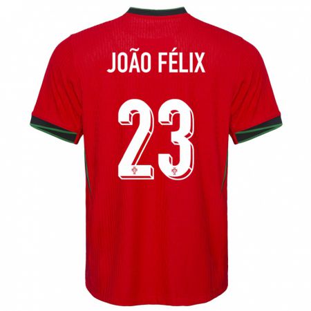 Kandiny Miesten Portugali Joao Felix #23 Punainen Kotipaita 24-26 Lyhythihainen Paita T-Paita
