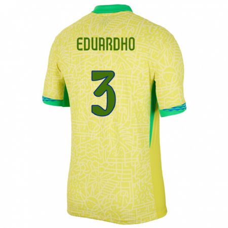 Kandiny Miesten Brasilia Eduardho #3 Keltainen Kotipaita 24-26 Lyhythihainen Paita T-Paita
