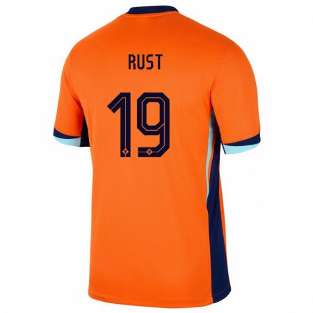 Kandiny Miesten Alankomaat Fabiano Rust #19 Oranssi Kotipaita 24-26 Lyhythihainen Paita T-Paita