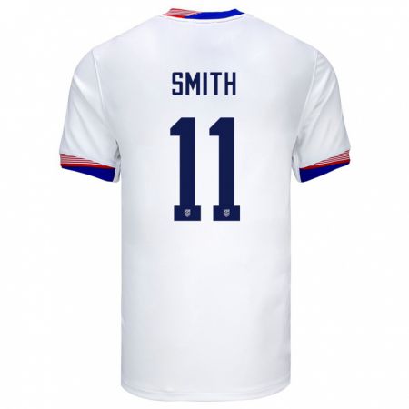 Kandiny Miesten Yhdysvallat Sophia Smith #11 Valkoinen Kotipaita 24-26 Lyhythihainen Paita T-Paita
