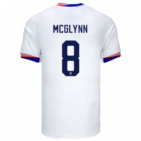 Kandiny Miesten Yhdysvallat Jack Mcglynn #8 Valkoinen Kotipaita 24-26 Lyhythihainen Paita T-Paita