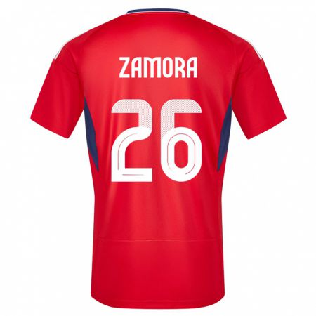 Kandiny Miesten Costa Rica Alvaro Zamora #26 Punainen Kotipaita 24-26 Lyhythihainen Paita T-Paita