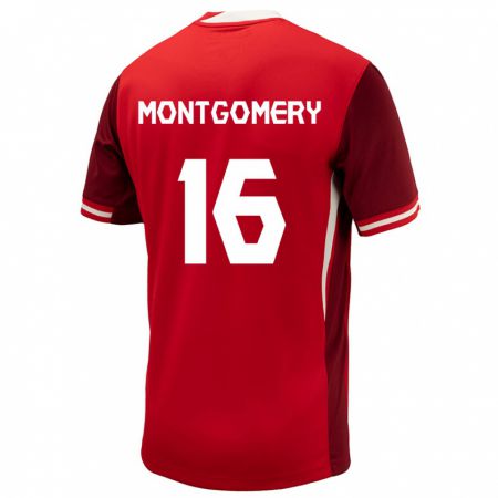 Kandiny Miesten Kanada Callum Montgomery #16 Punainen Kotipaita 24-26 Lyhythihainen Paita T-Paita