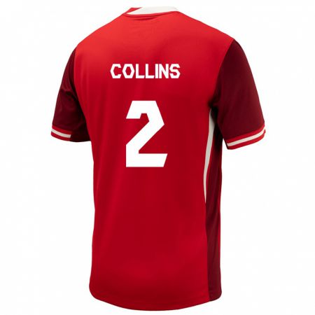 Kandiny Miesten Kanada Sydney Collins #2 Punainen Kotipaita 24-26 Lyhythihainen Paita T-Paita