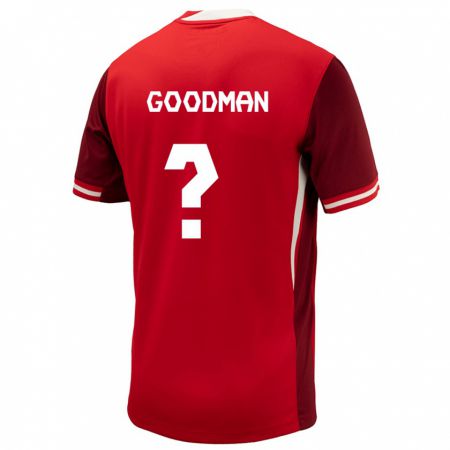 Kandiny Miesten Kanada Owen Goodman #0 Punainen Kotipaita 24-26 Lyhythihainen Paita T-Paita