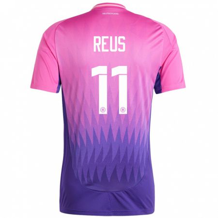 Kandiny Miesten Saksa Marco Reus #11 Vaaleanpunainen Violetti Vieraspaita 24-26 Lyhythihainen Paita T-Paita