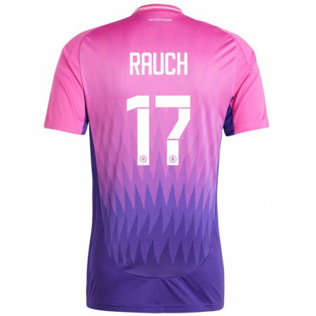 Kandiny Miesten Saksa Felicitas Rauch #17 Vaaleanpunainen Violetti Vieraspaita 24-26 Lyhythihainen Paita T-Paita