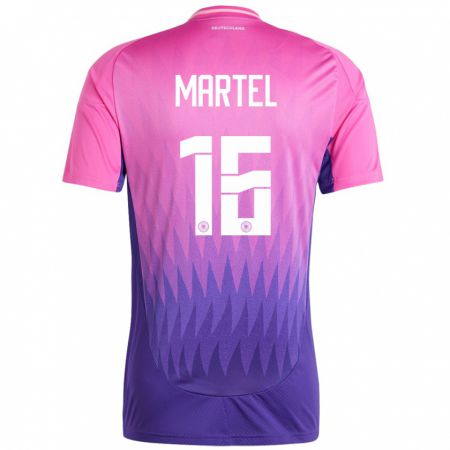 Kandiny Miesten Saksa Eric Martel #16 Vaaleanpunainen Violetti Vieraspaita 24-26 Lyhythihainen Paita T-Paita