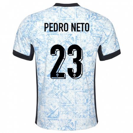 Kandiny Miesten Portugali Pedro Neto #23 Kermansininen Vieraspaita 24-26 Lyhythihainen Paita T-Paita