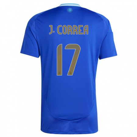 Kandiny Miesten Argentiina Joaquin Correa #17 Sininen Vieraspaita 24-26 Lyhythihainen Paita T-Paita